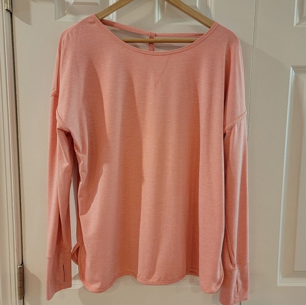 DSG Peach Long Sleeve Athletic‎ Top Cutout Back XL